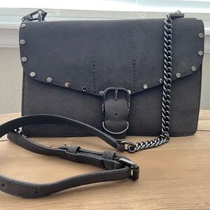 Rebecca Minkoff Studded Gray Suede Purse